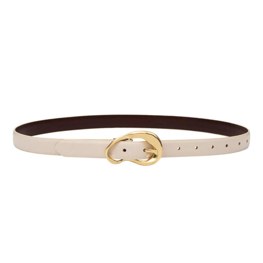 SANCIA | ceinture en cuir ''Formosa'' - Écru