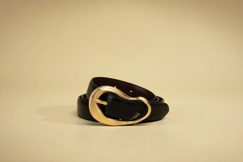 SANCIA | ceinture en cuir ''Formosa'' - Noir