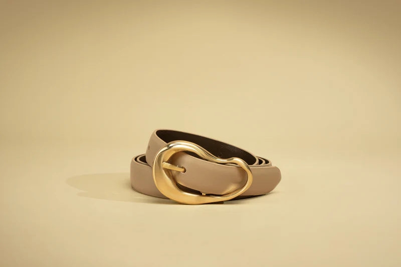 SANCIA | ceinture en cuir ''Formosa'' - Beige