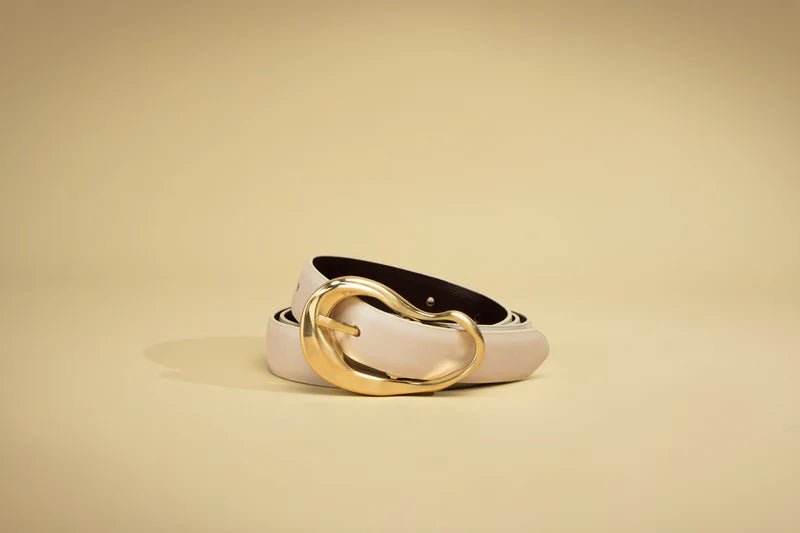 SANCIA | ceinture en cuir ''Formosa'' - Écru