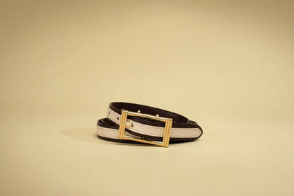 SANCIA | ceinture en cuir ''Olinda'' - Écru