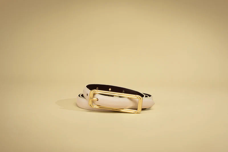 SANCIA | ceinture en cuir ''Picarra'' - Écru