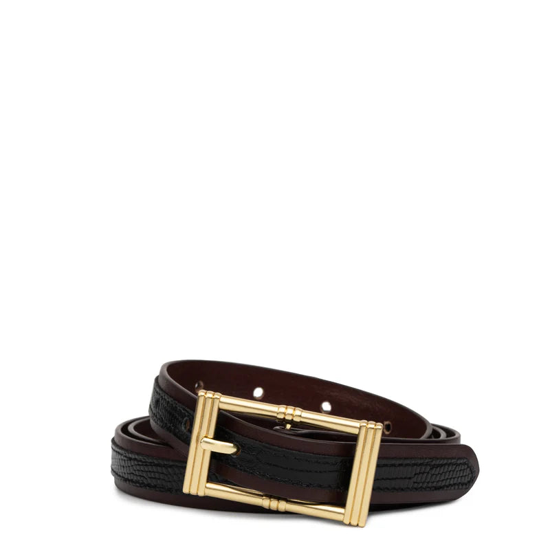 SANCIA | ceinture en cuir ''Olinda'' - Noir