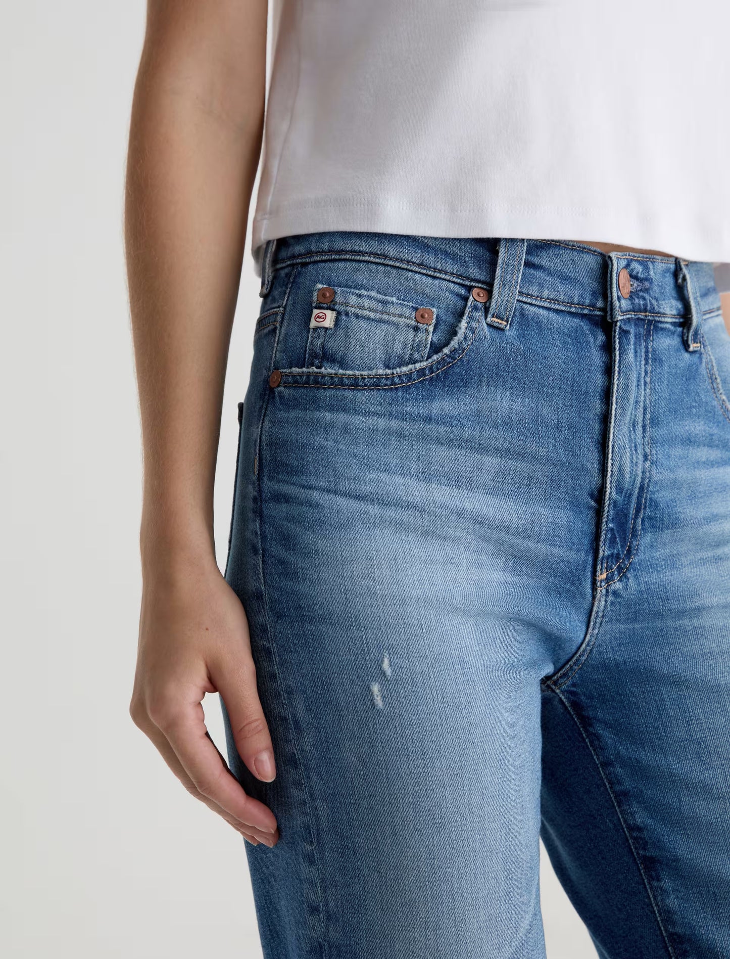 AG Jeans | Jean droit à taille mi-haute ''Brinley AG-ed™ '' - Couleur 16 Years Soaring