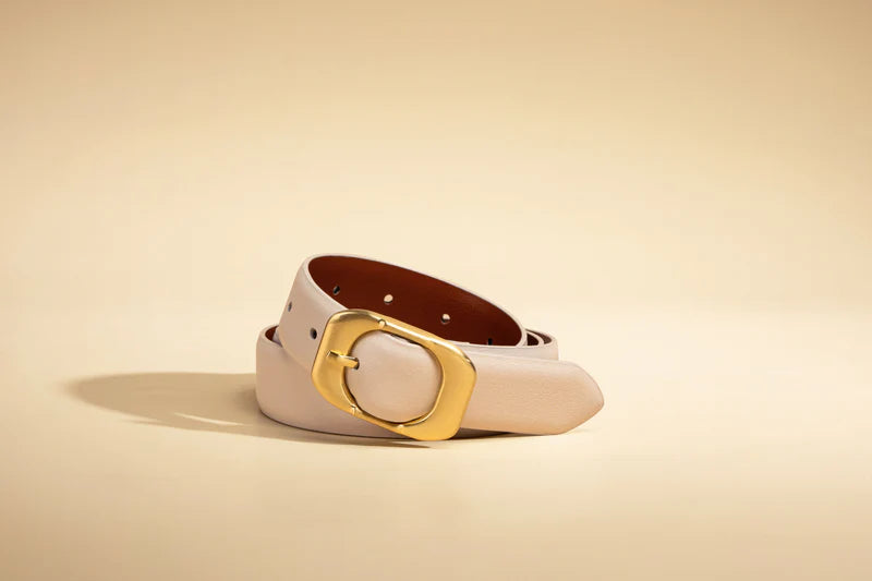 SANCIA | ceinture en cuir ''Kylo'' - Écru