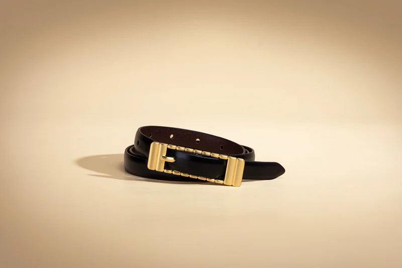 SANCIA | ceinture en cuir ''Marzi'' - Noir