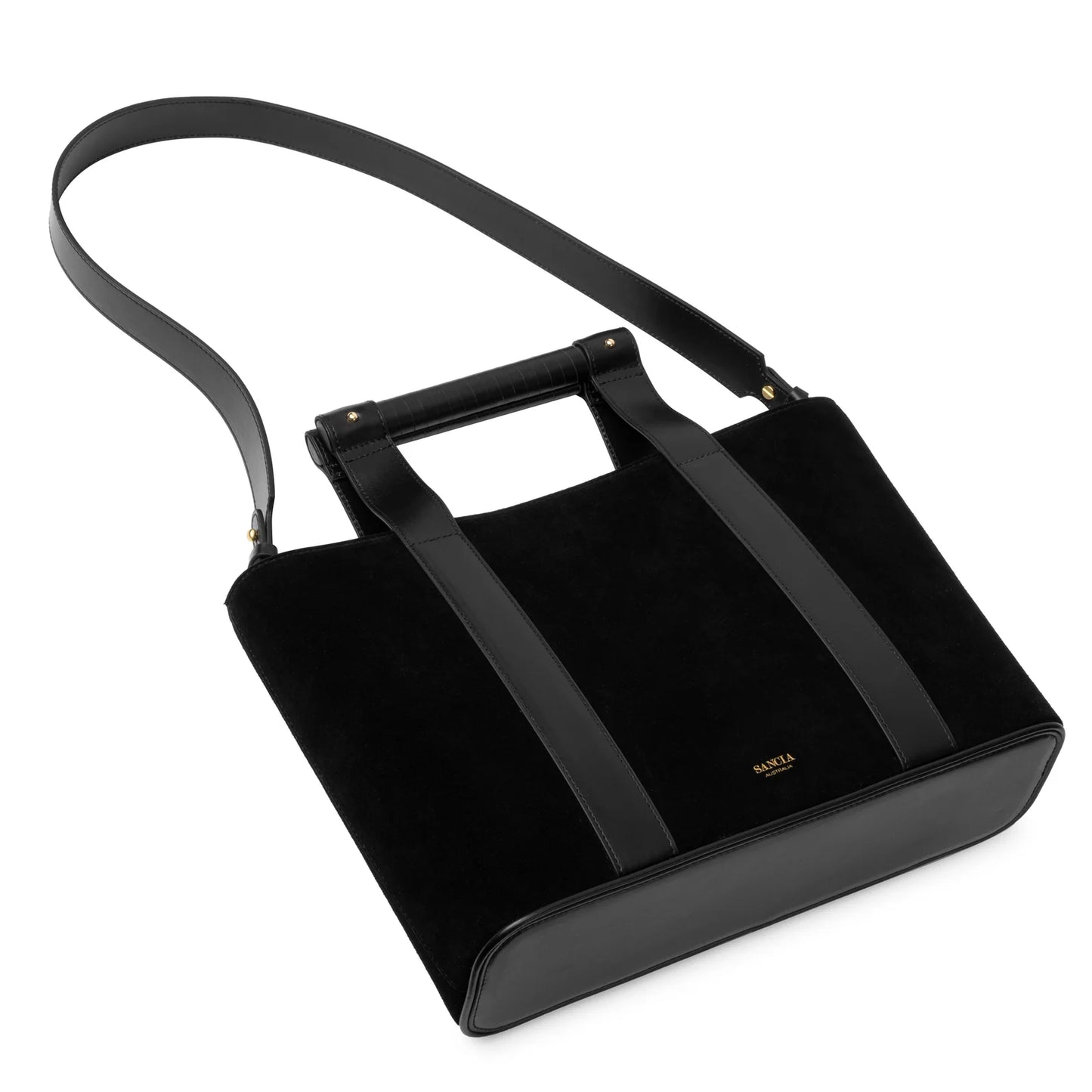 SANCIA | Sac en cuir ''Ravenna Tote'' - Noir