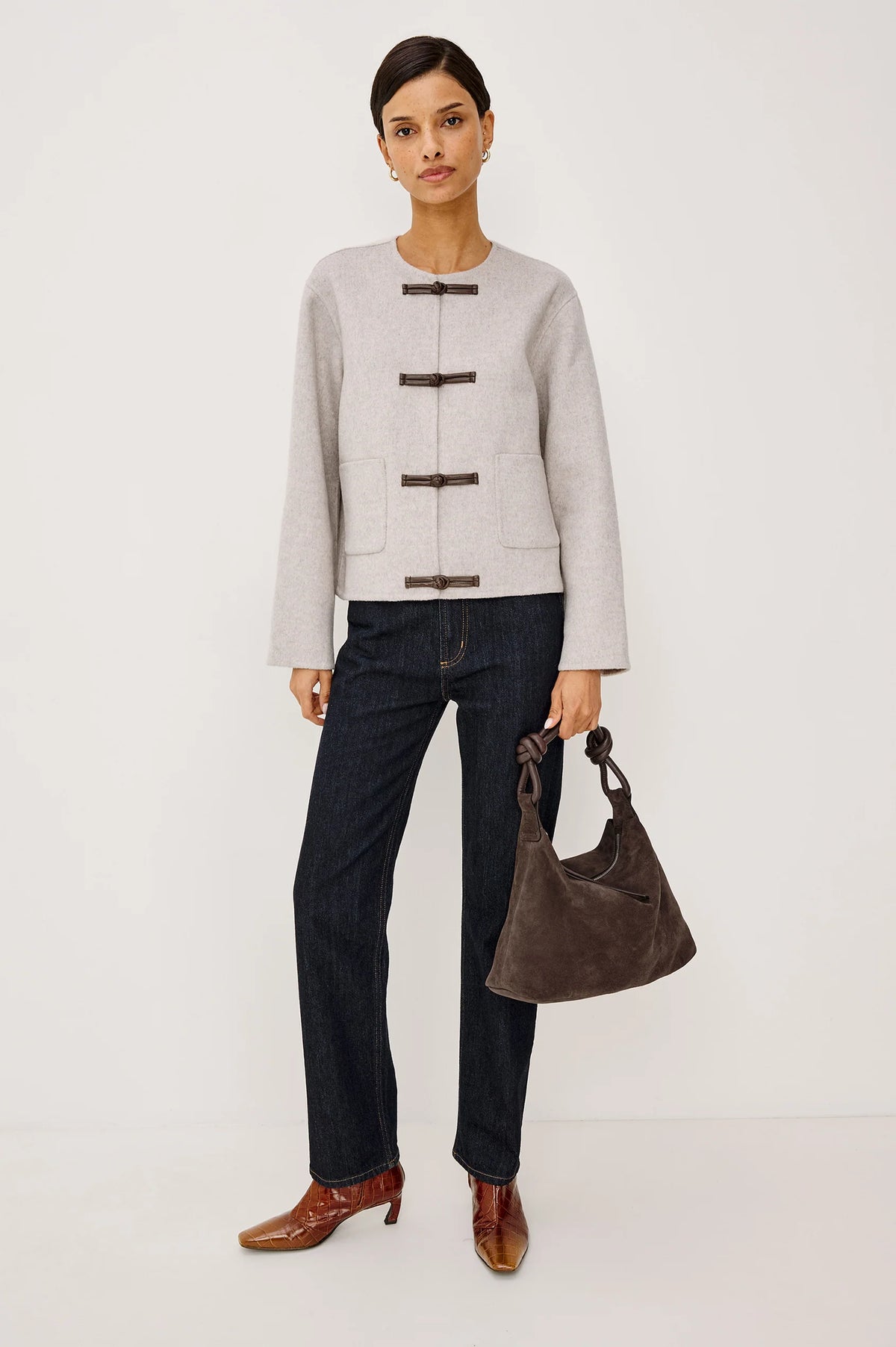 Rails | Manteau en laine "Deidre" - Avoine brune