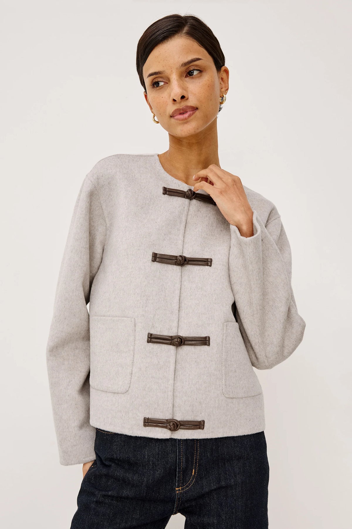 Rails | Manteau en laine "Deidre" - Avoine brune