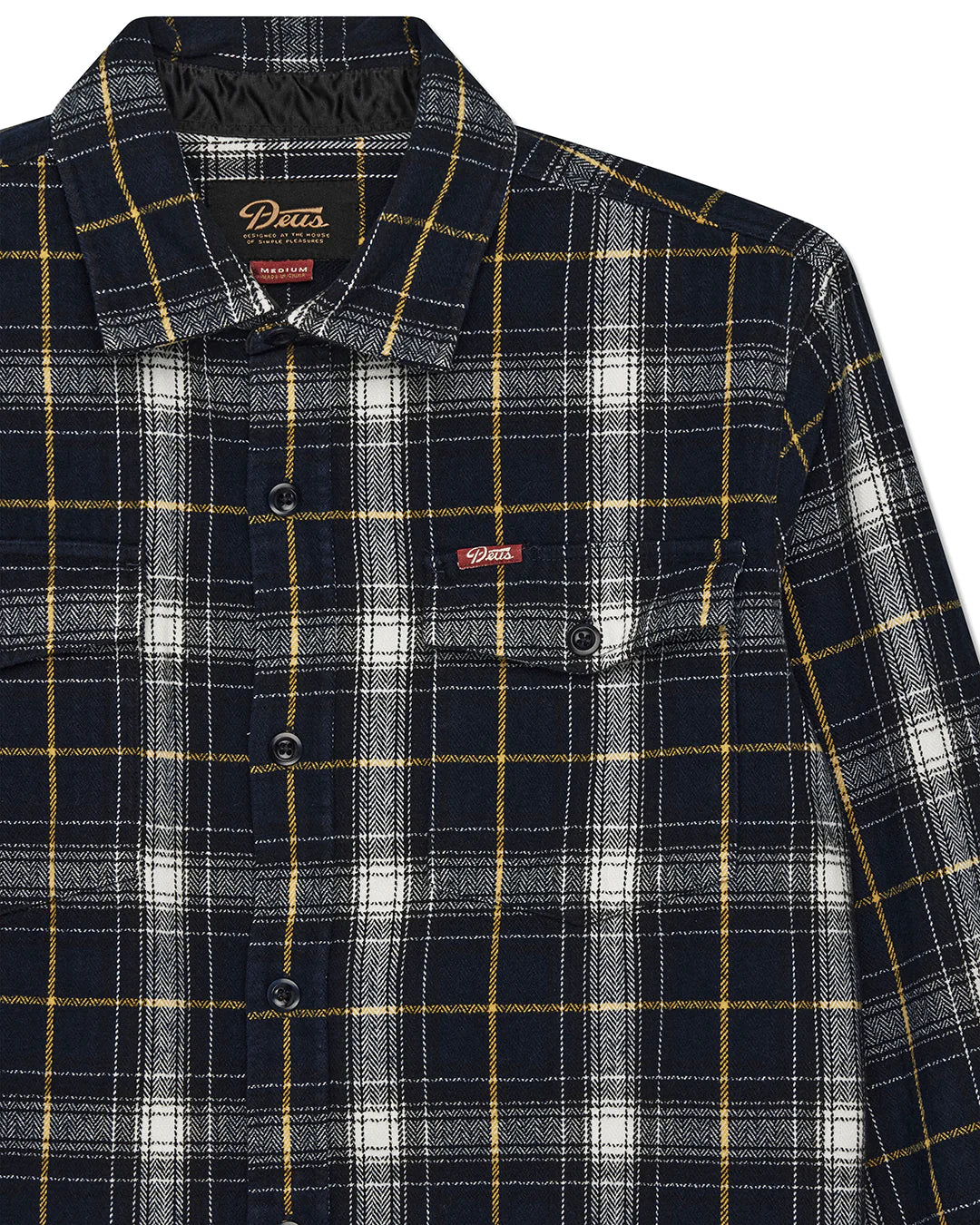 Deus Ex Machina | Chemise à carreaux en flanelle de coton ''Jermaine'' - Bleu