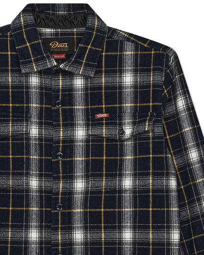 Deus Ex Machina | Chemise à carreaux en flanelle de coton ''Jermaine'' - Bleu