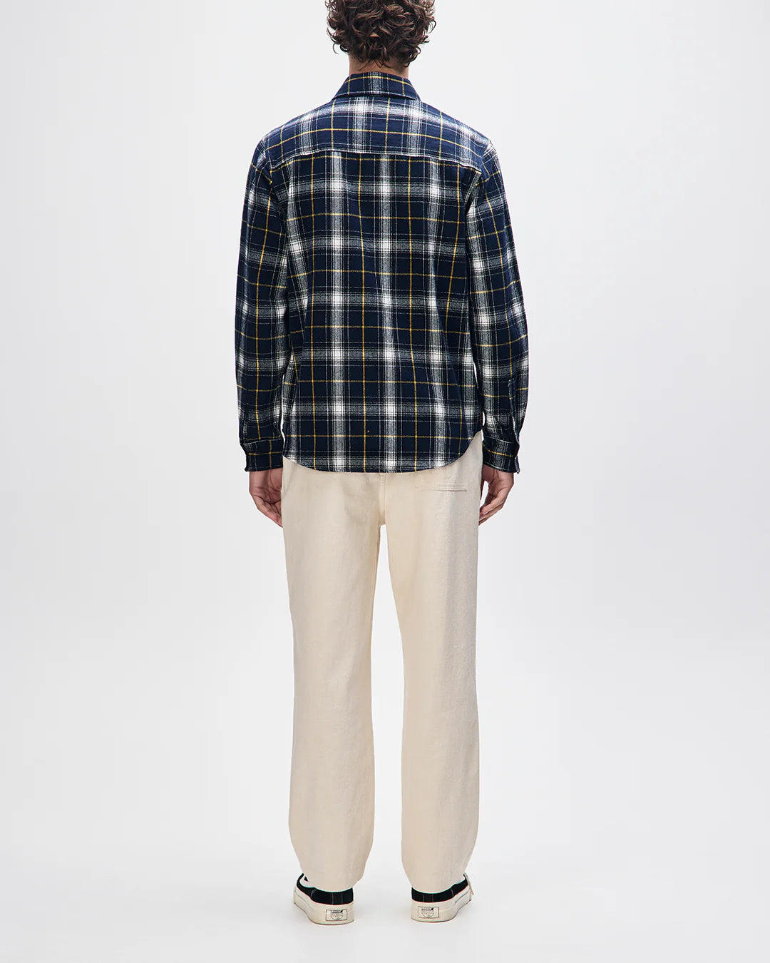 Deus Ex Machina | Chemise à carreaux en flanelle de coton ''Jermaine'' - Bleu