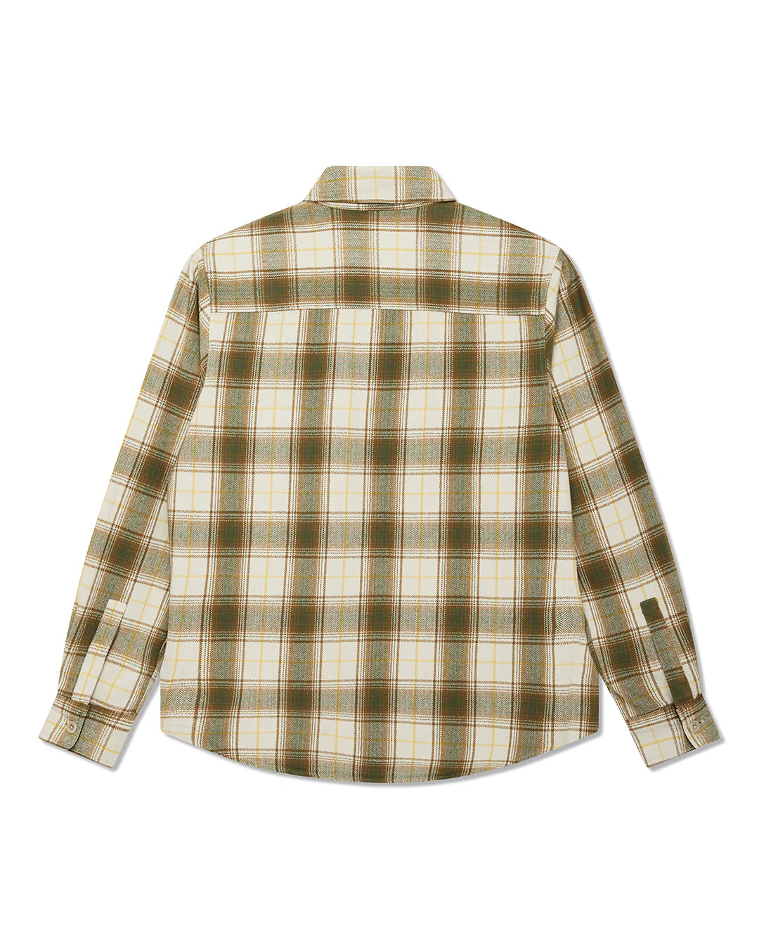 Deus Ex Machina | Chemise à carreaux en flanelle de coton ''Jermaine'' - Blanc sale