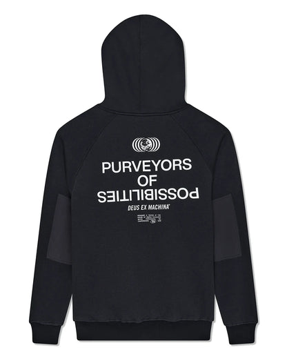 Deus Ex Machina | Sweat à capuche ample Axis - Noir