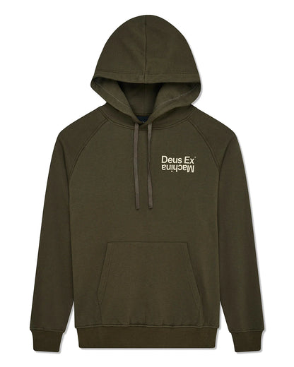 Deus Ex Machina | Sweat à capuche ample Axis - Olive foncé