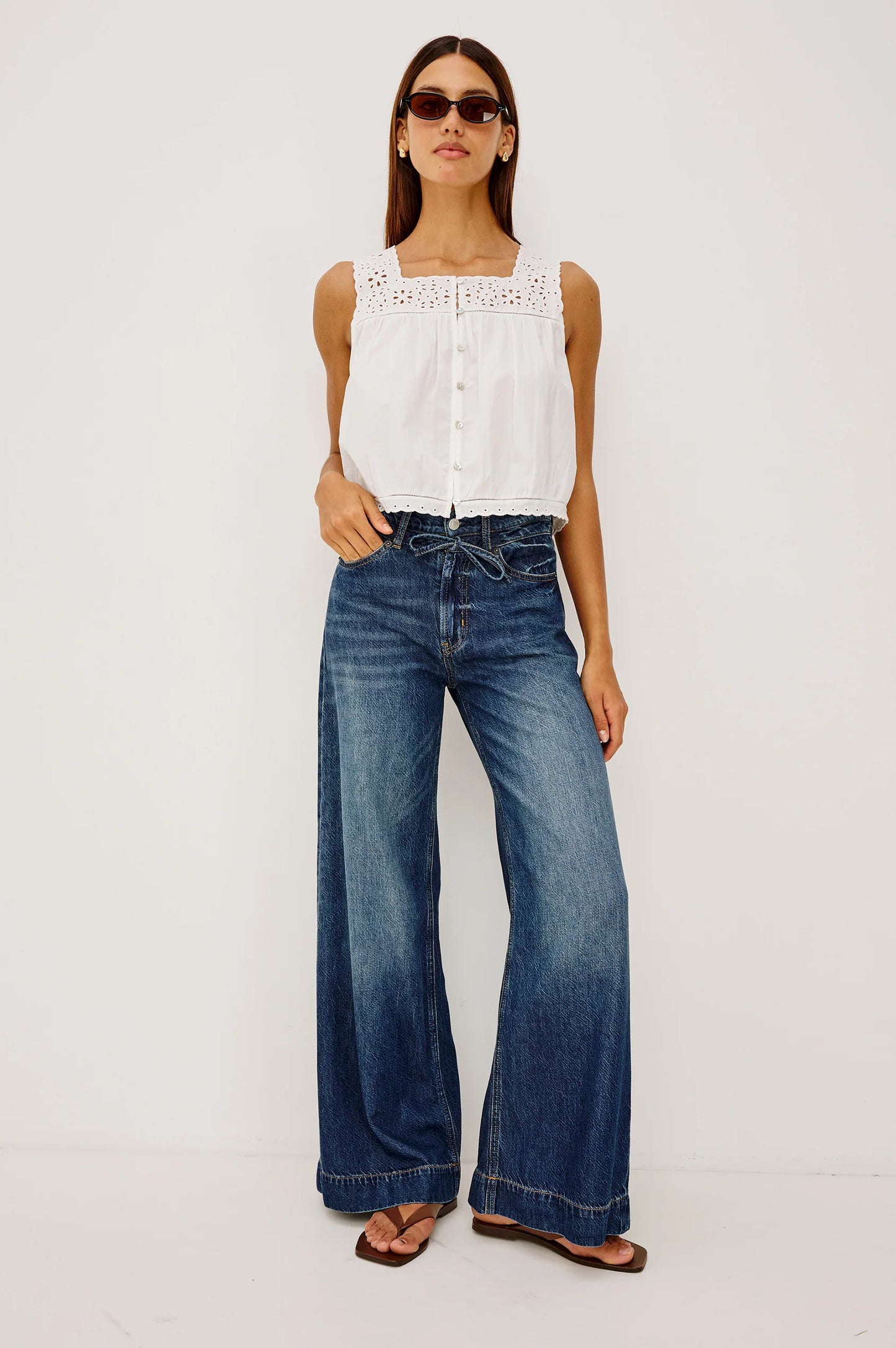 Rails | Le jean à jambes larges ''Dover'' - Bleu Boondocks