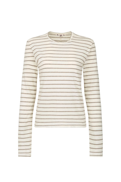 AMO | T-shirt à manches longues rayé ''Drew'' - Natural/Haze