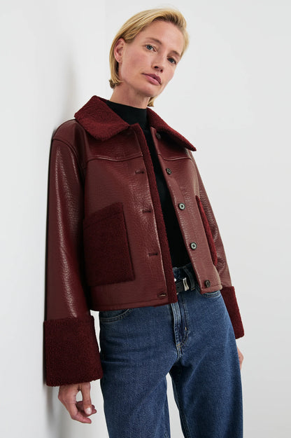 Rails | Veste ''Dria'' en shearling  - Bordeaux