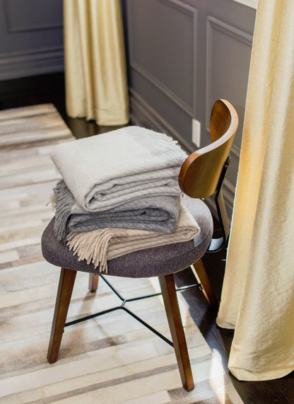 Linen Way | Couverture "Kilarney" Alpaga - Gris clair