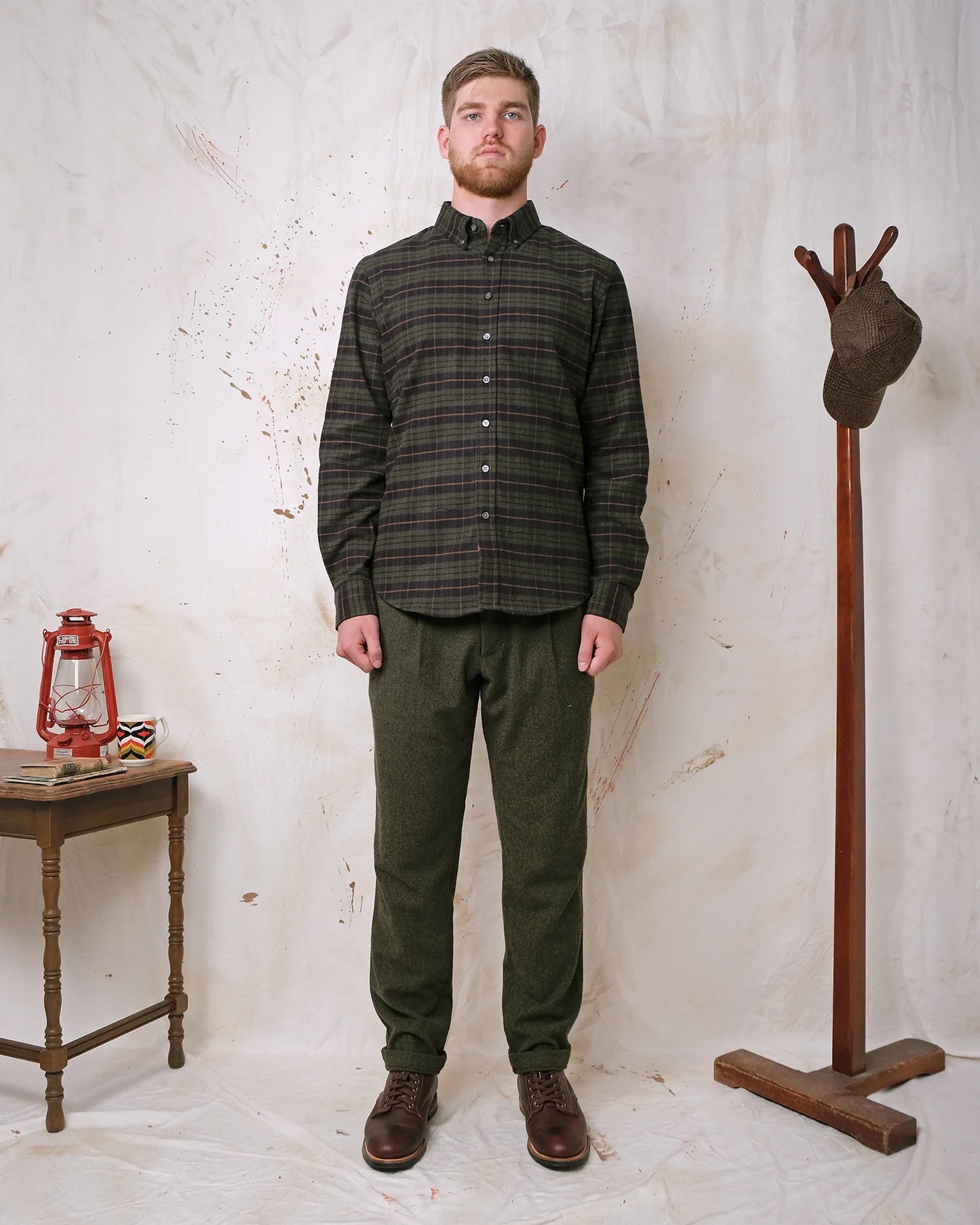 Outclass | Chemise classique en flanelle à carreaux - Hunter