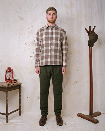 Outclass | Chemise facile à carreaux - Taupe