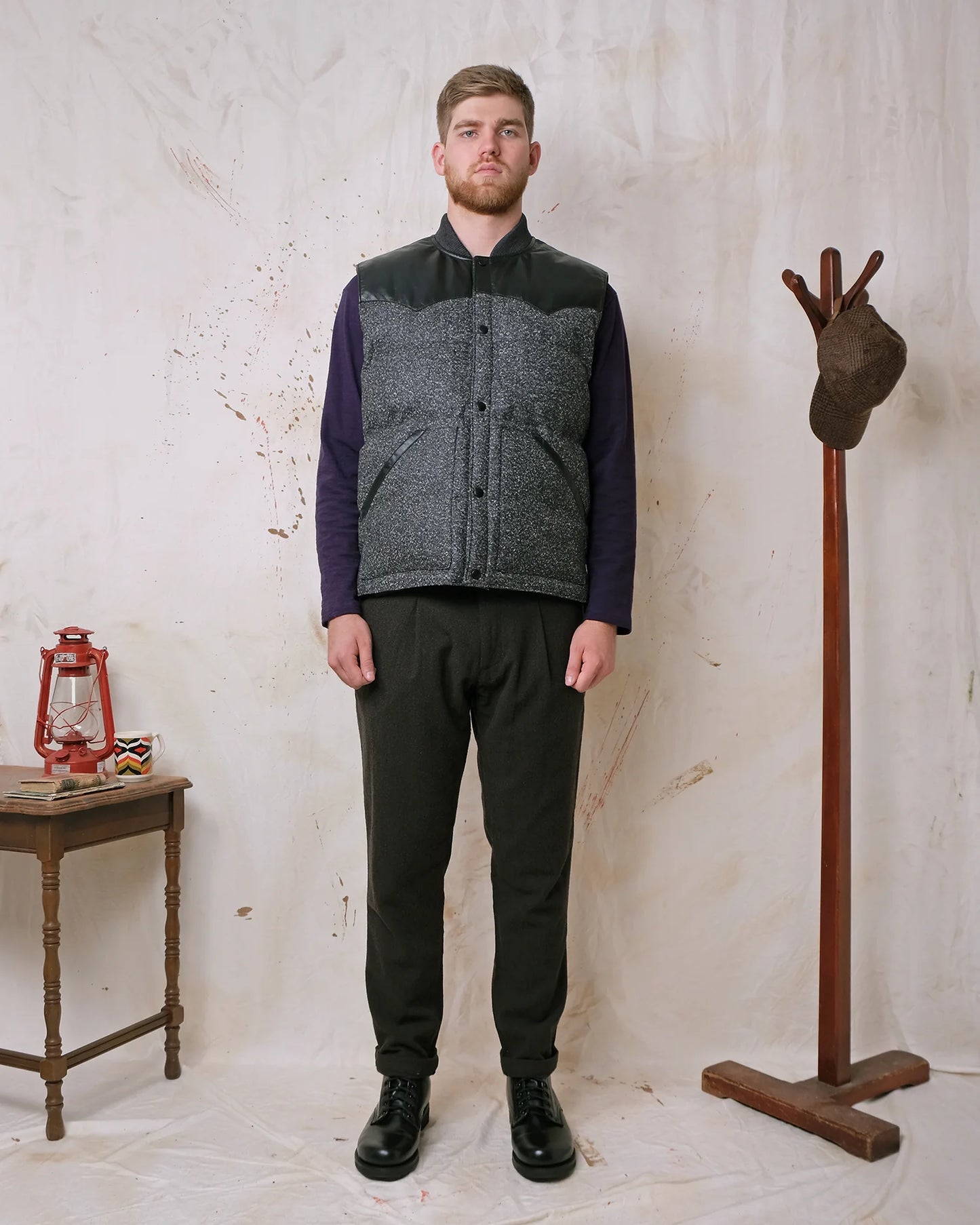 Outclass | Gilet sans manches en laine mélangée - Noire