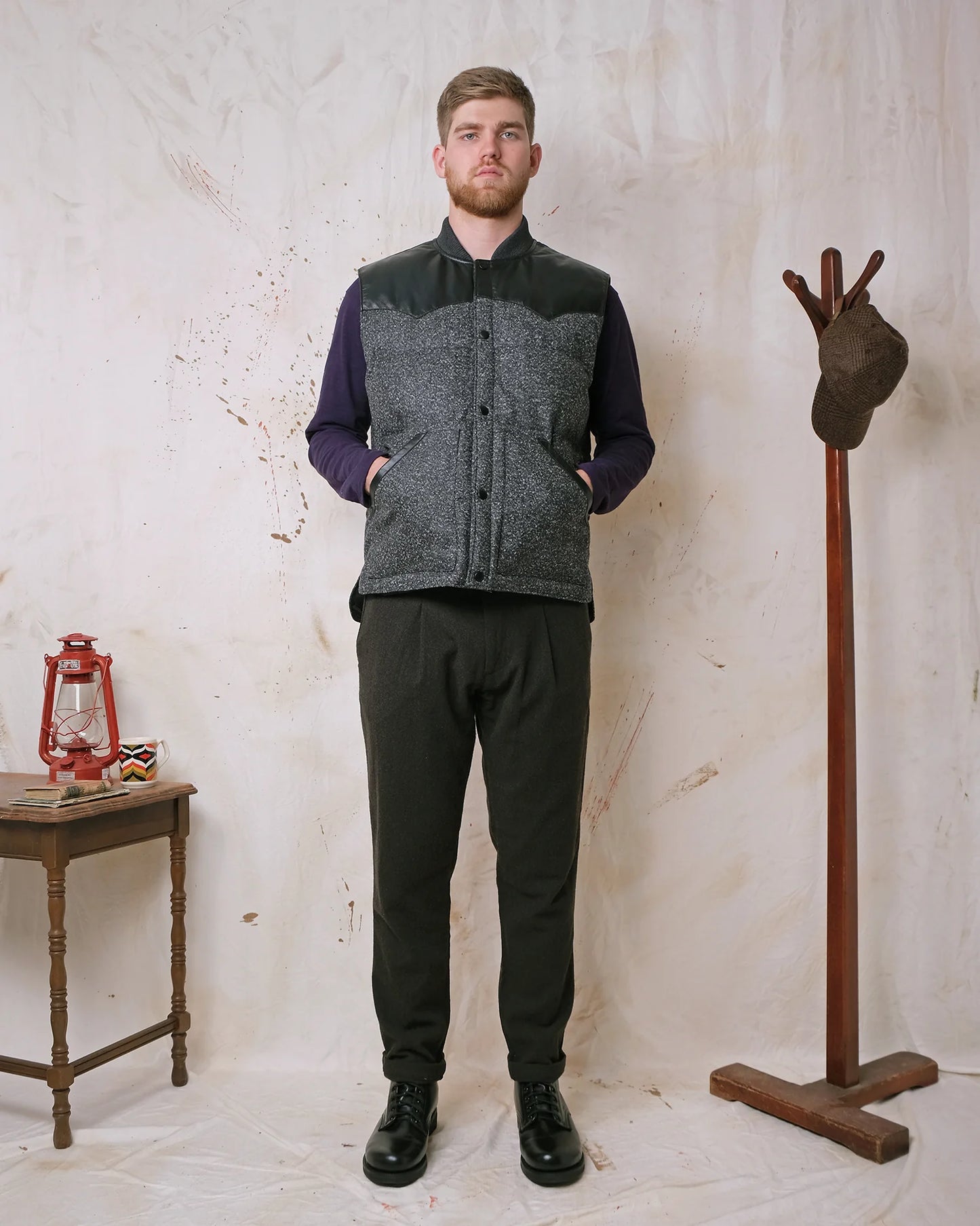 Outclass | Gilet sans manches en laine mélangée - Noire