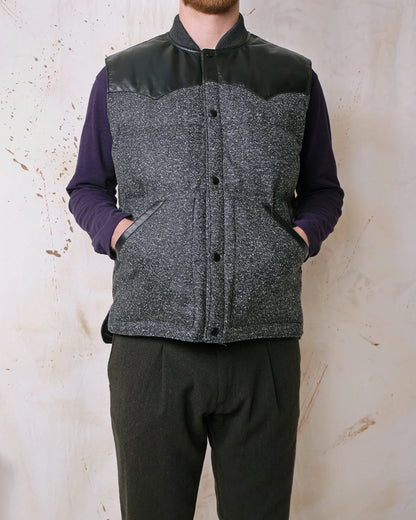 Outclass | Gilet sans manches en laine mélangée - Noire