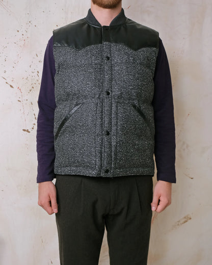 Outclass | Gilet sans manches en laine mélangée - Noire