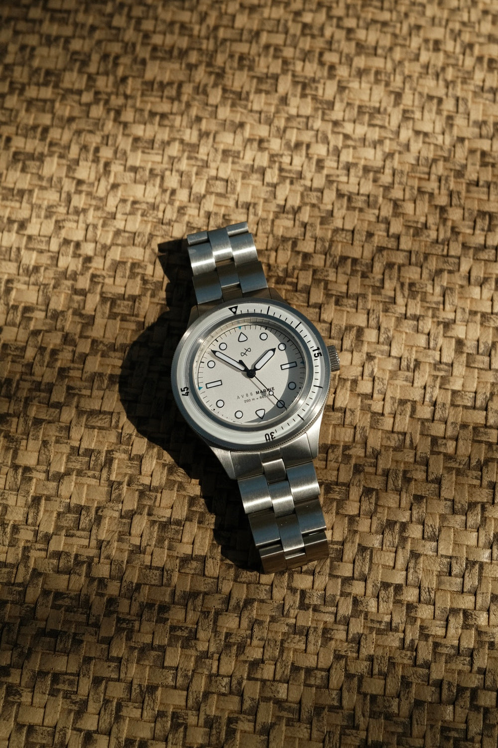 AV86 | Montre en acier ''1956 Marine'' 41 mm | Acier/Blanc