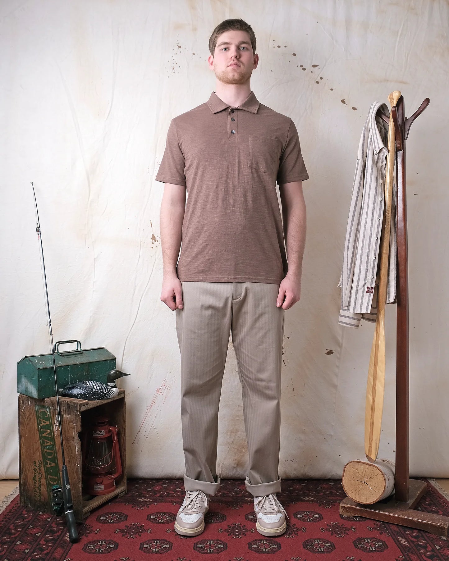 Outclass | Polo en cotton slub - Mocha