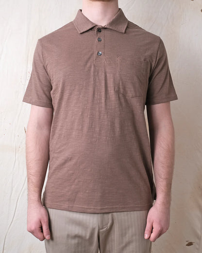 Outclass | Polo en cotton slub - Mocha
