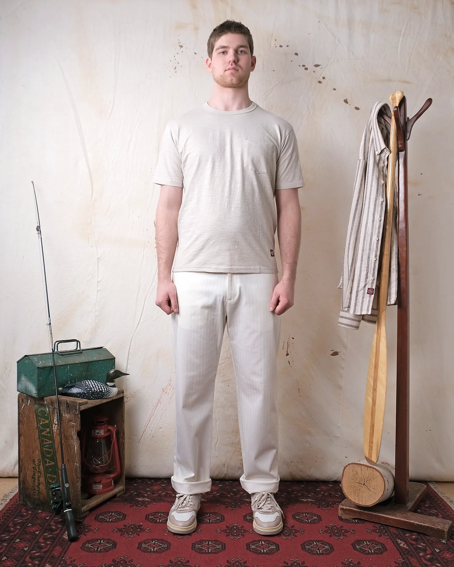 Outclass | T-shirt en cotton slub avec poche - Birch