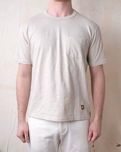 Outclass | T-shirt en cotton slub avec poche - Birch
