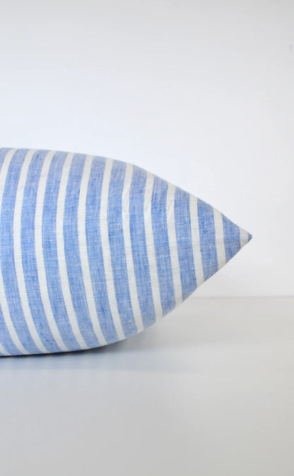 Linen Way | Coussin Lagoon- Bleu et blanc