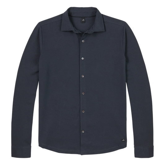 WAHTS | Chemise en Jersey "Duke" - Bleu marine