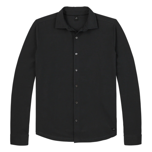 WAHTS | La chemise extensible en jersey ''Duke'' - Noir