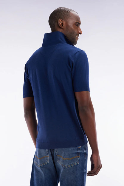 Eden Park | Polo en coton et soie - Bleu marine