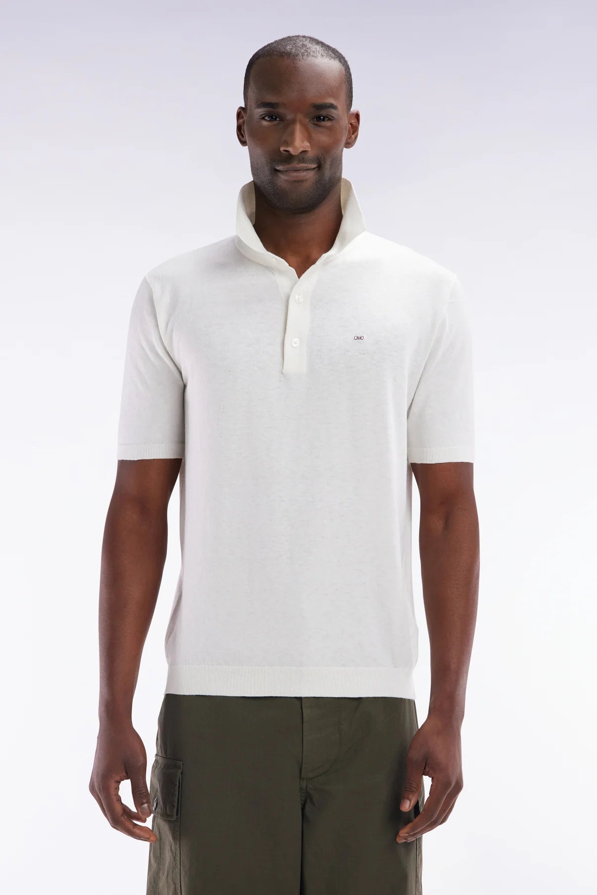 Eden Park | Polo en coton et soie - Ivoire
