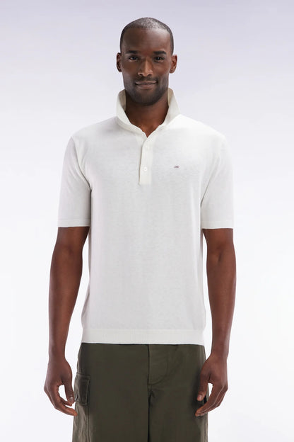 Eden Park | Polo en coton et soie - Ivoire