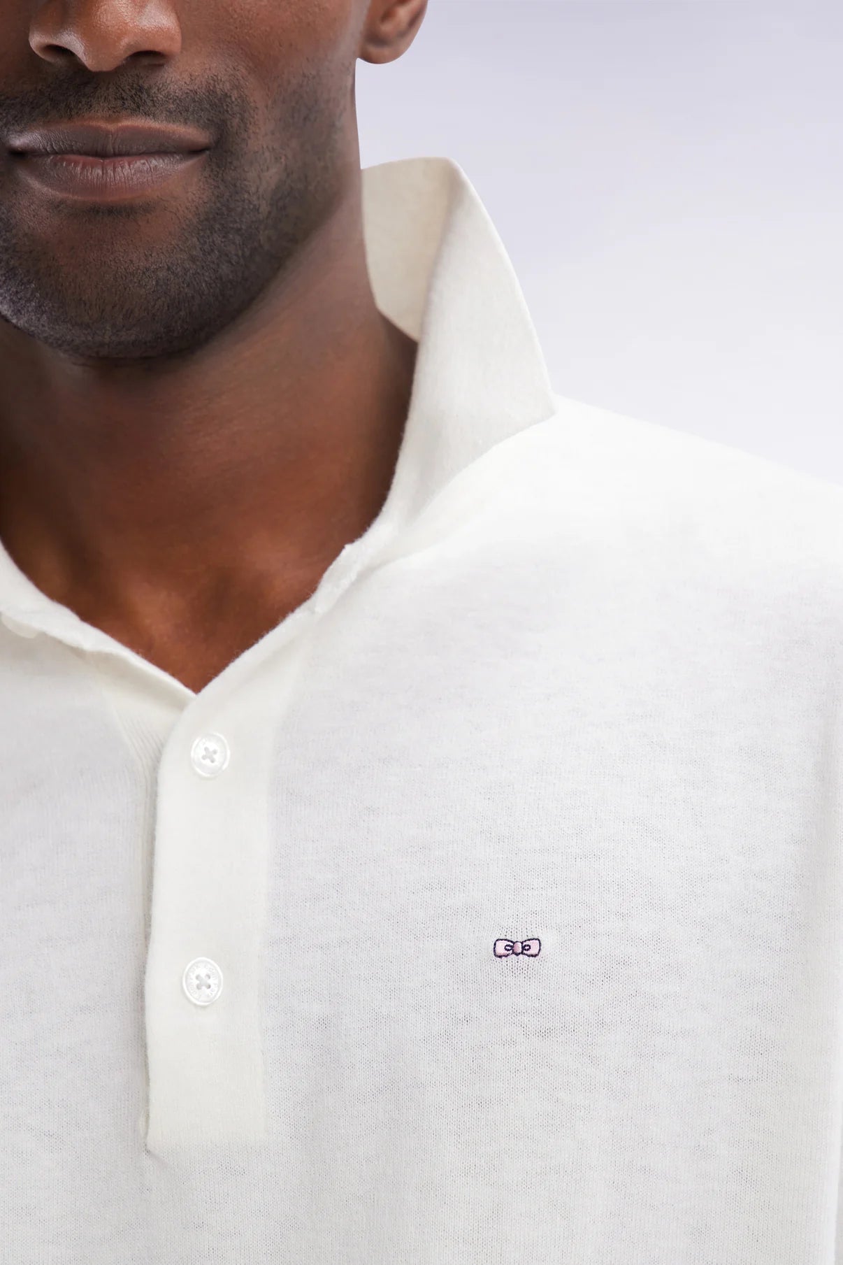 Eden Park | Polo en coton et soie - Ivoire
