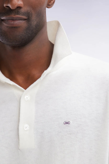 Eden Park | Polo en coton et soie - Ivoire