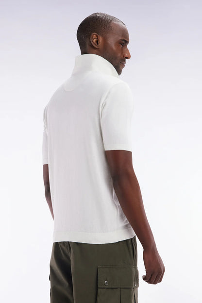 Eden Park | Polo en coton et soie - Ivoire