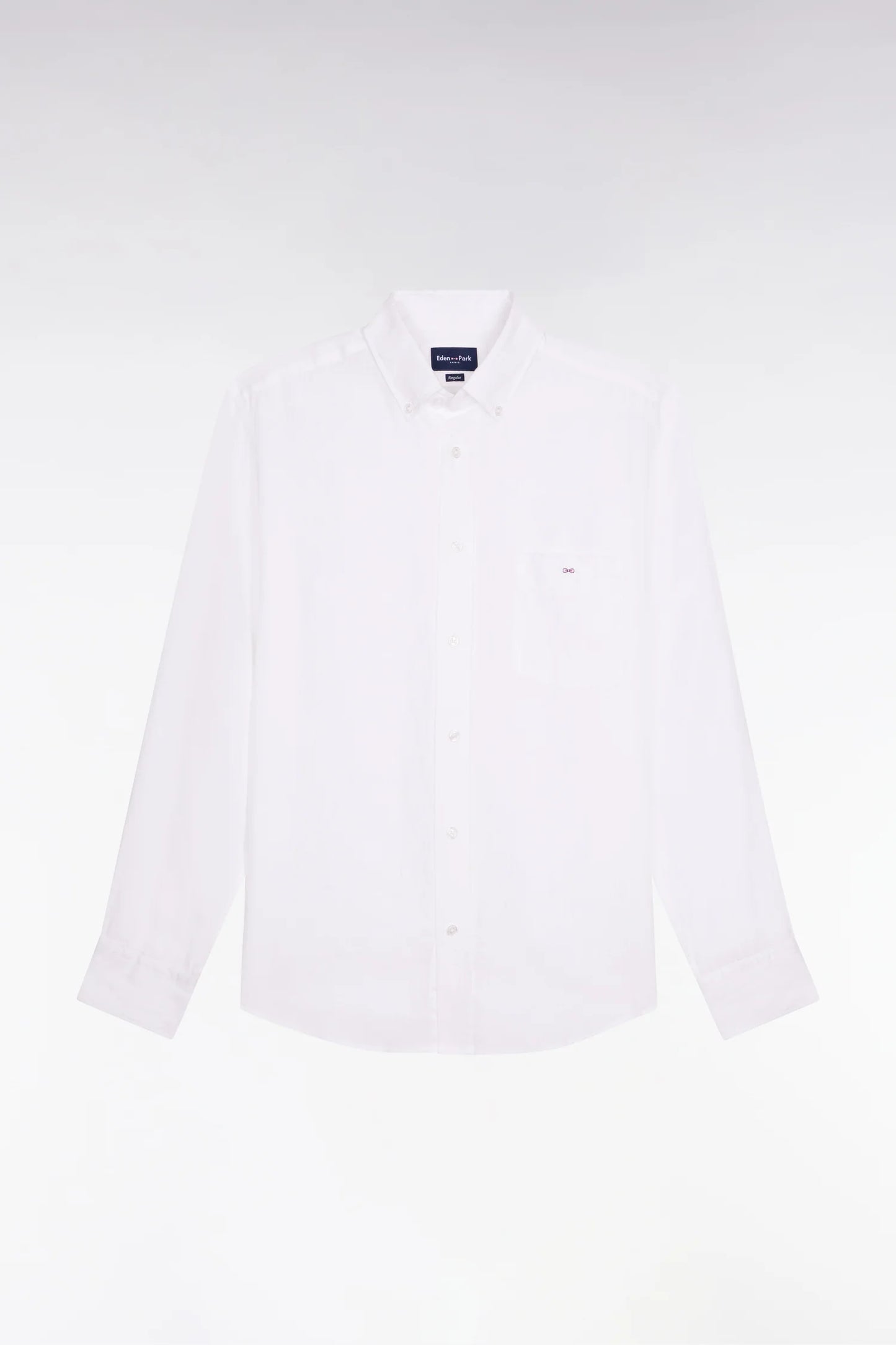 Eden Park | Chemise droite en lin blanc - Blanc