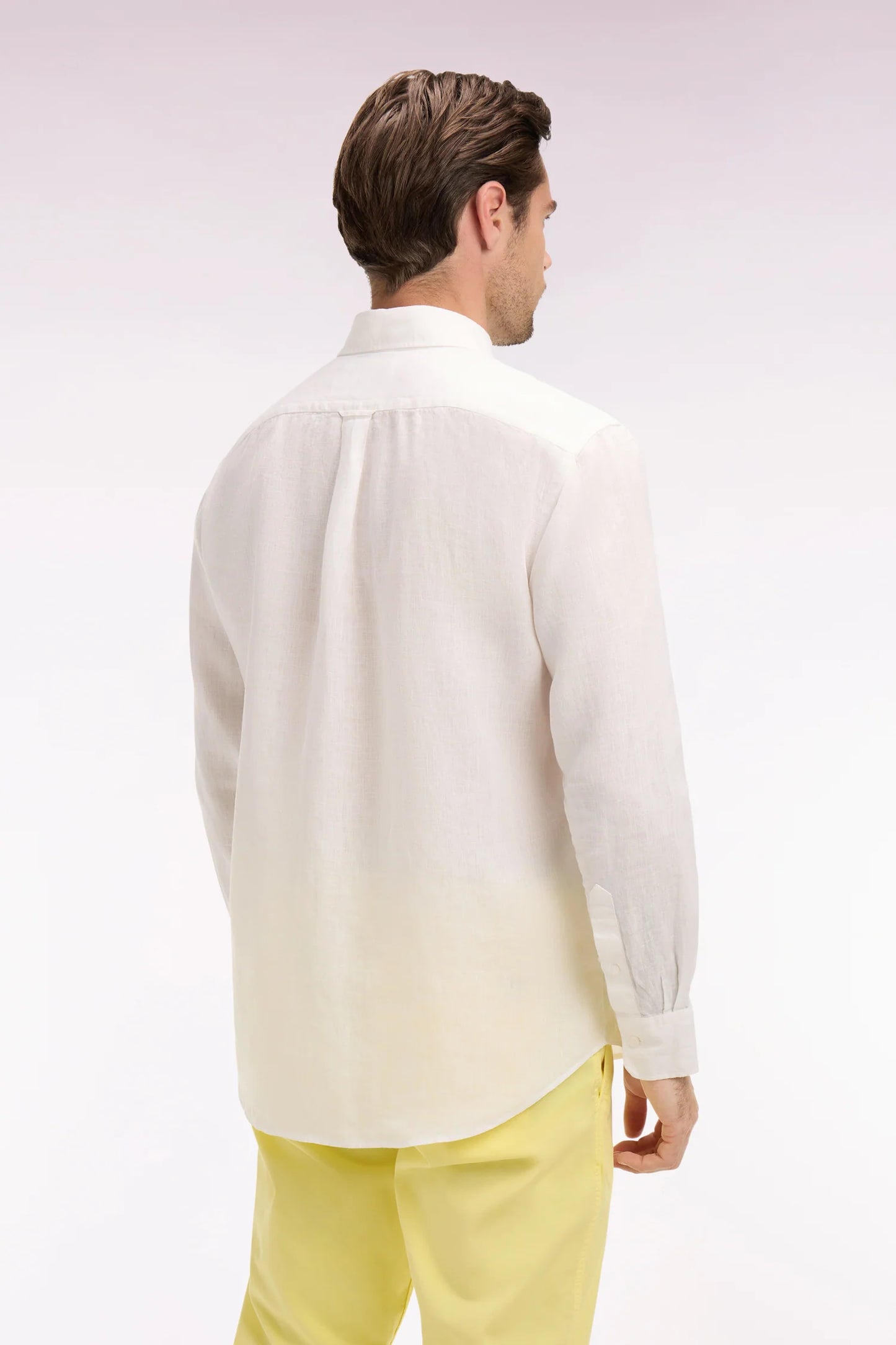 Eden Park | Chemise droite en lin blanc - Blanc