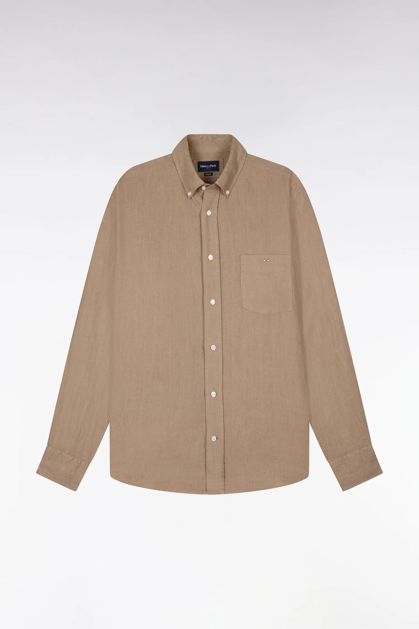 Eden Park | Chemise droite en lin blanc - Safari