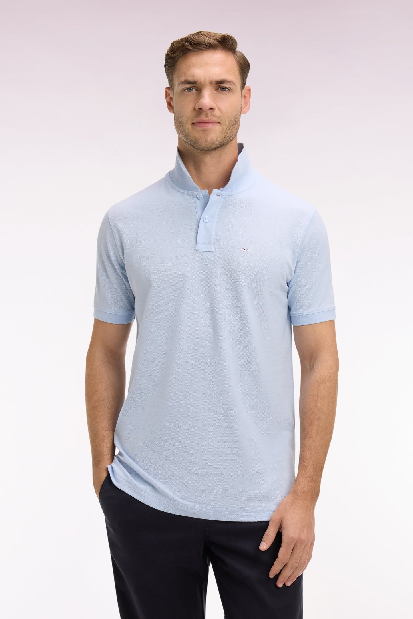 Eden Park | Polo à manches courtes en coton coupe regular - Bleu clair