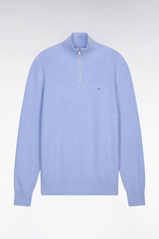 Eden Park | Pull col camionneur en coton - Bleu clair