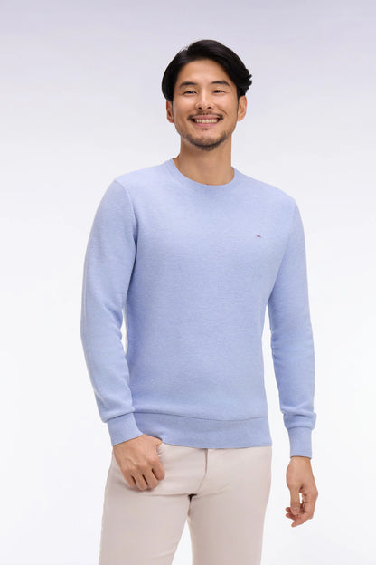 Eden Park | Pull col rond en coton - bleu clair