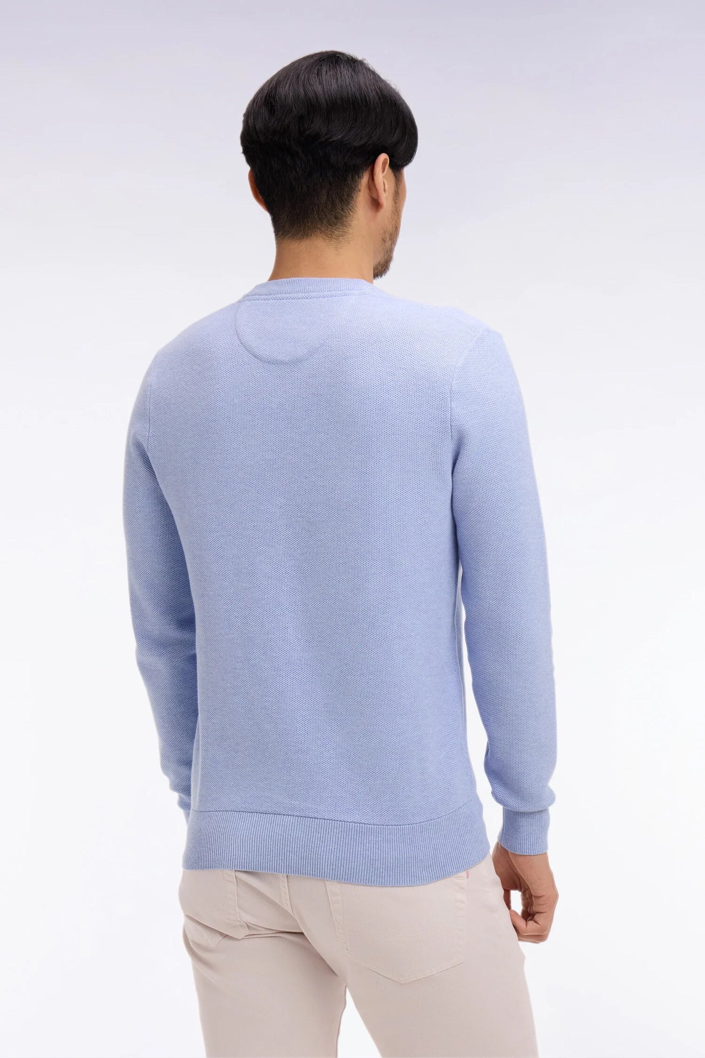 Eden Park | Pull col rond en coton - bleu clair